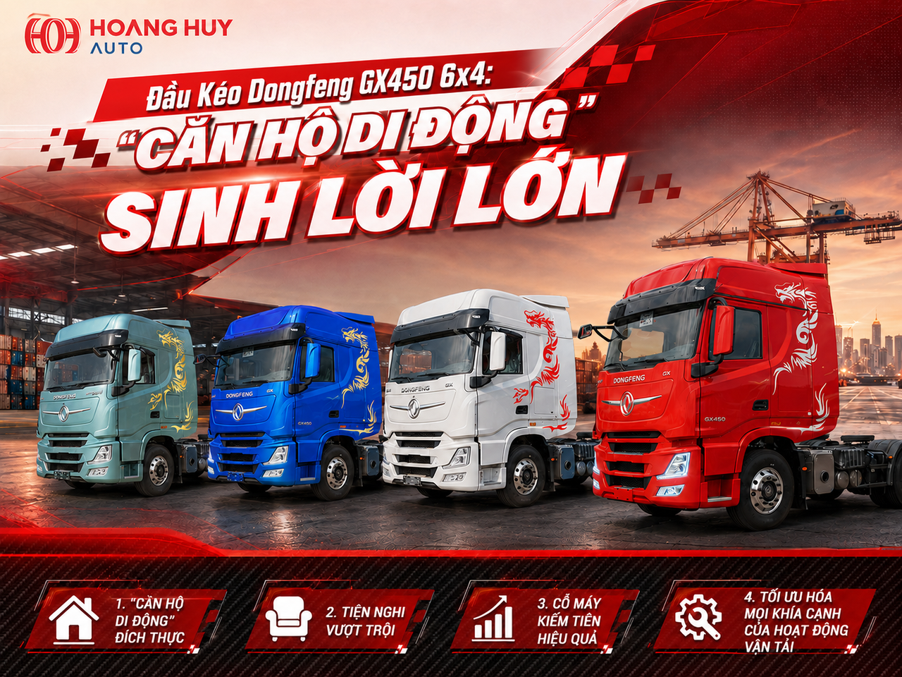 Đầu Kéo Dongfeng GX450 6x4